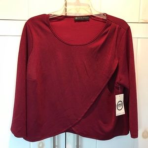 New✨Fashion To Figure Crossover Crop Top, Plus 1X